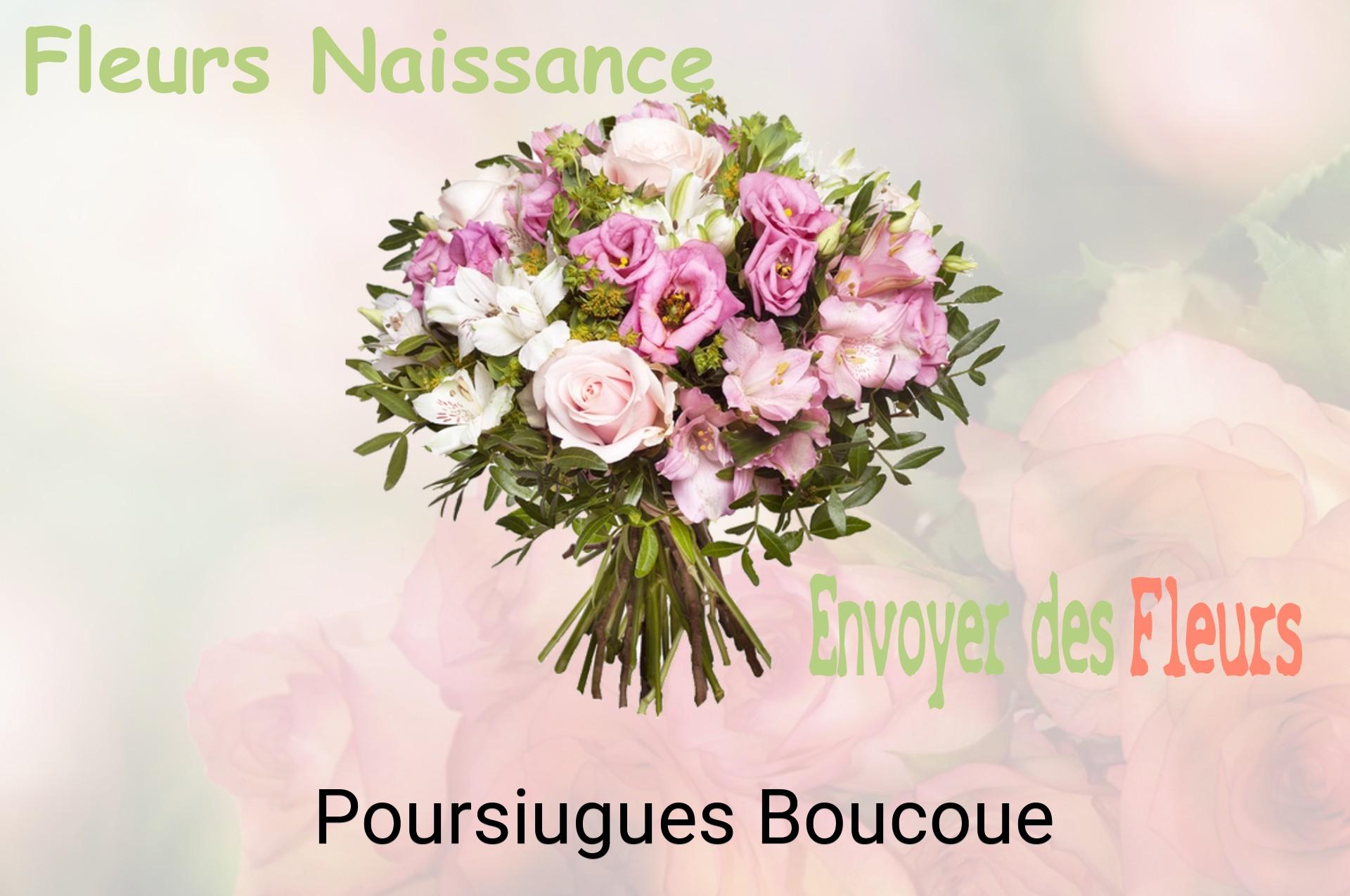 Bouquet de fleurs de naissance livré à Poursiugues-Boucoue