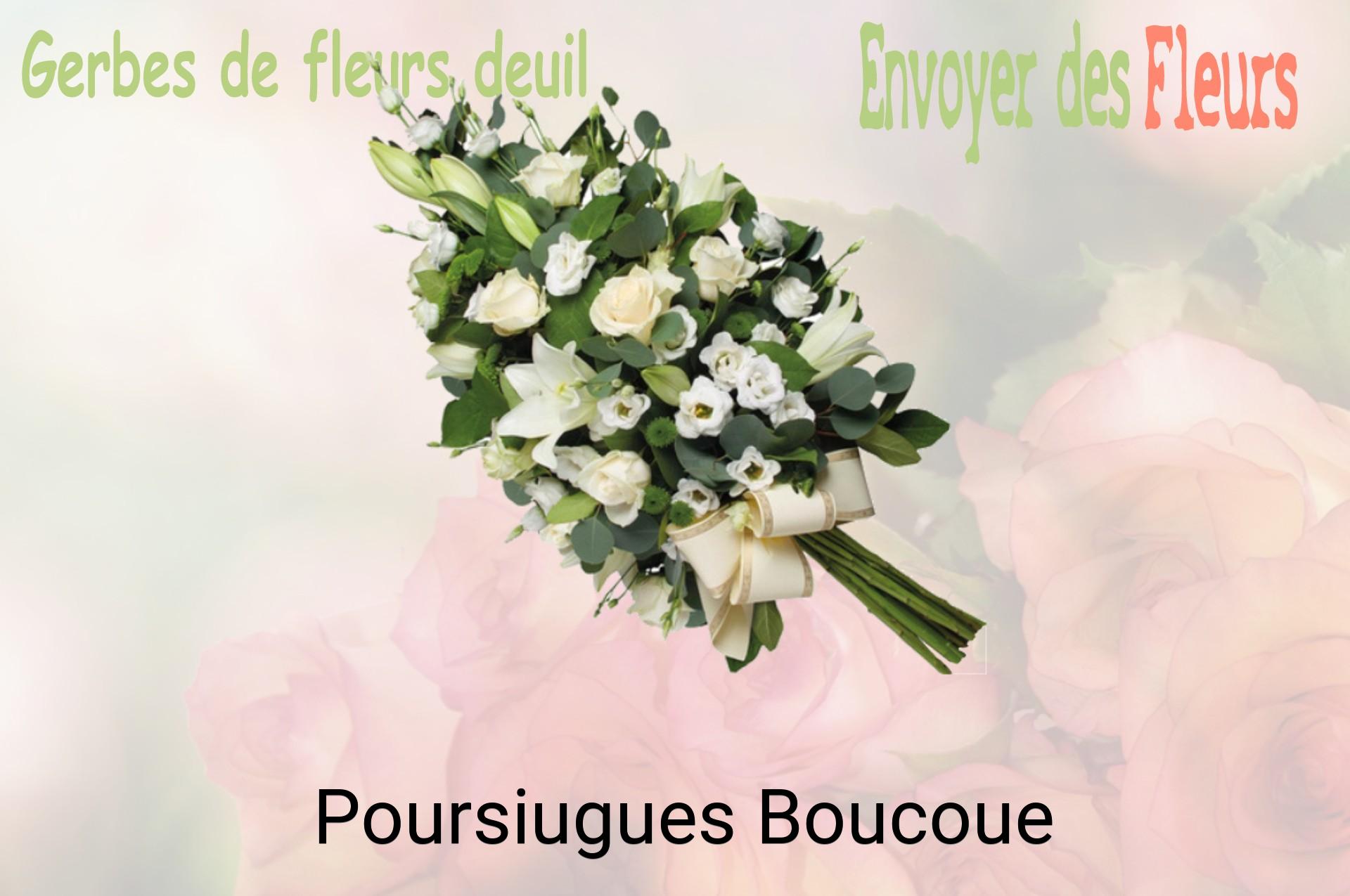 Gerbe de fleurs de deuil livrée à Poursiugues-Boucoue
